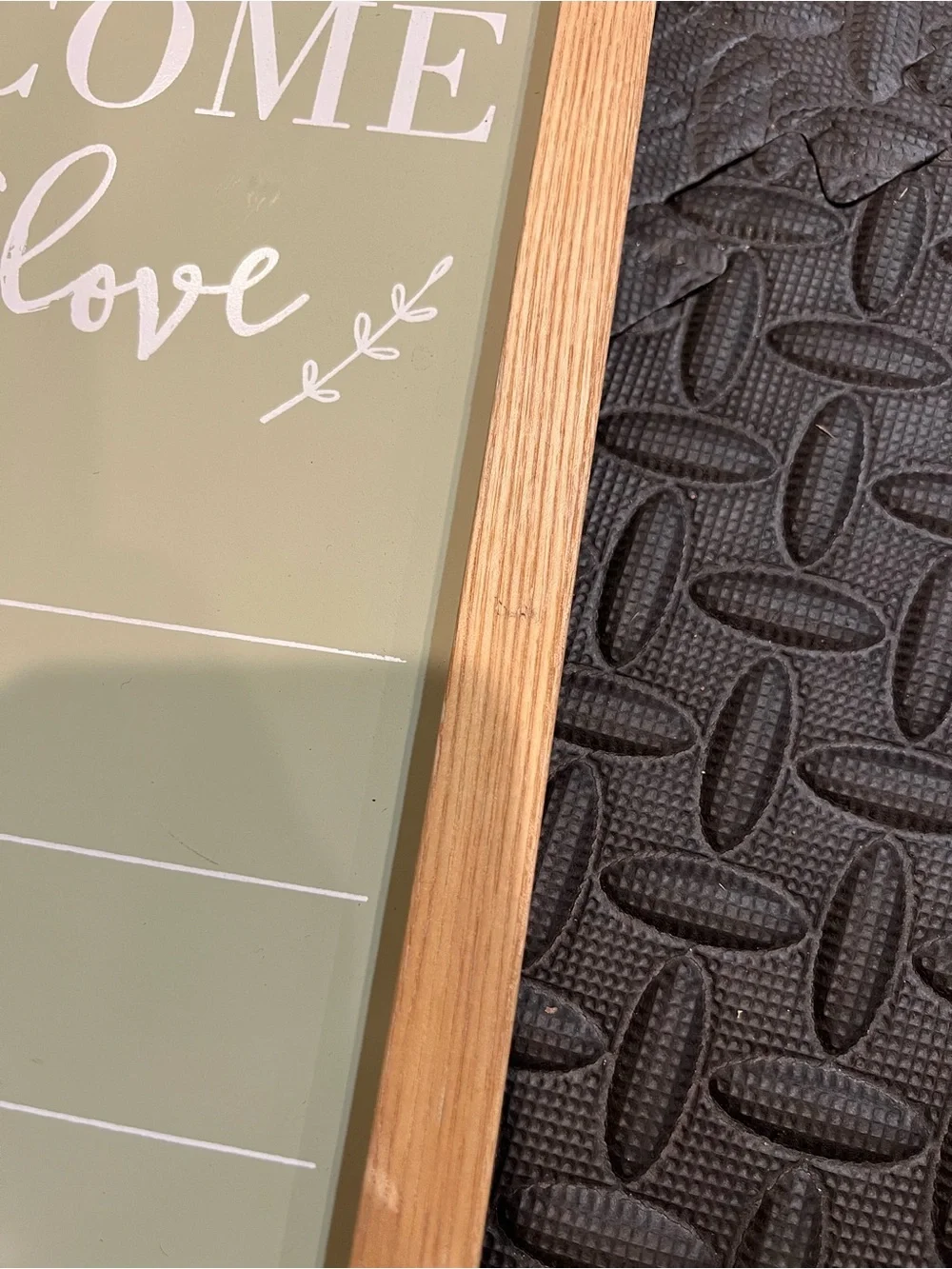 Welcome With Love Nursery Announcement Sign - Sage Green